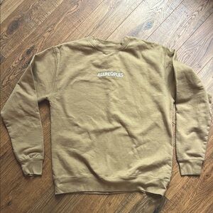 All Peoples Embroidered Tan Men's Sweatshirt